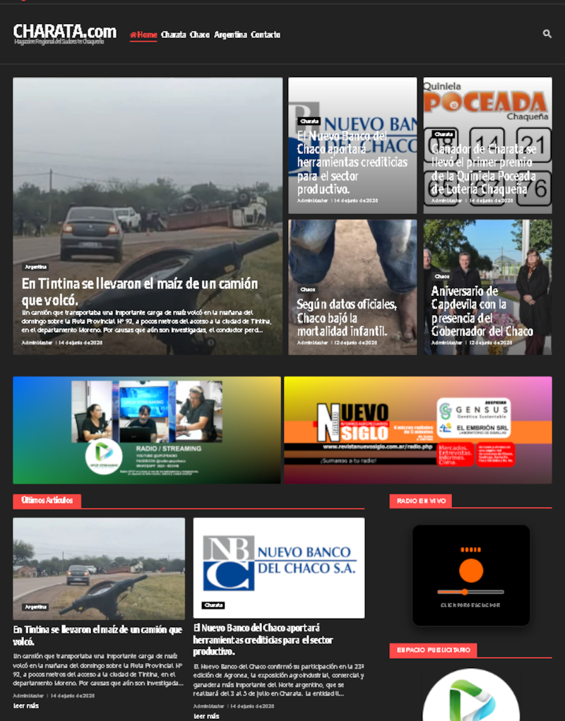 Portal de noticias charata.com