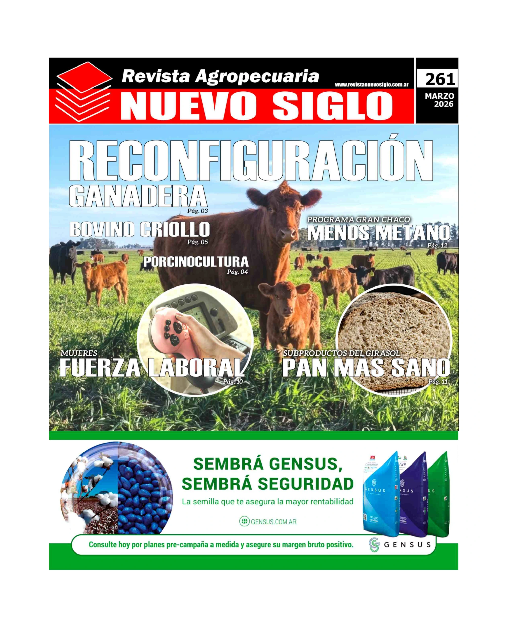 tapa de la revista agropecuaria nuevo siglo marzo 2026
