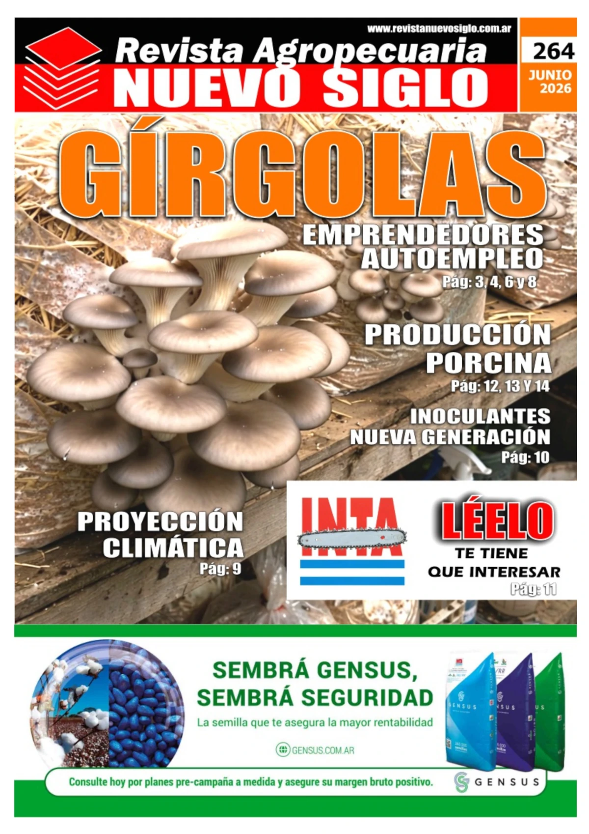 Tapa de la Revista Agropecuaria Nuevo SIglo 264 - Junio 2026