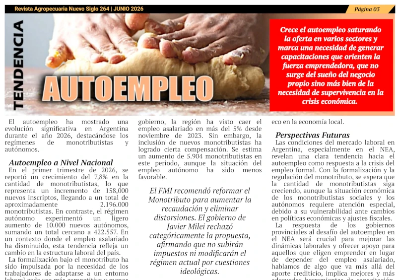 NEA: Tendencia del Autoempleo
