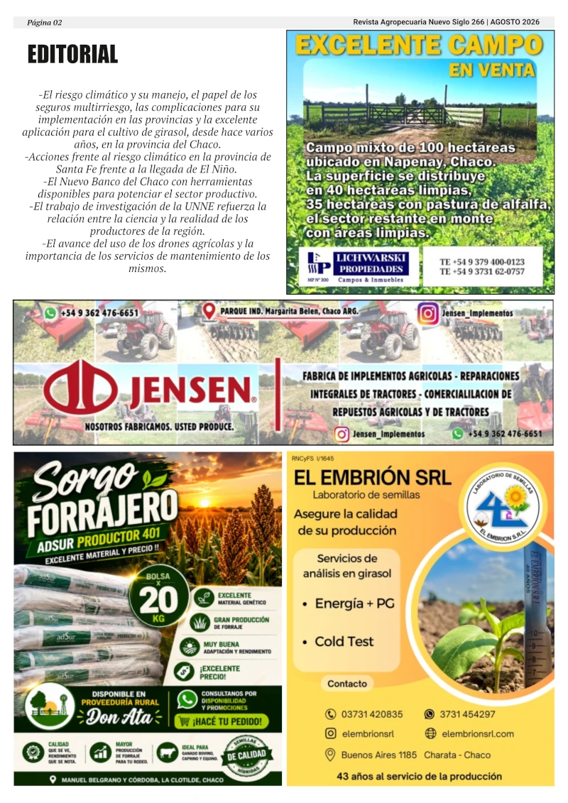 Revista Nuevo Siglo Agosto 2026, Página 02